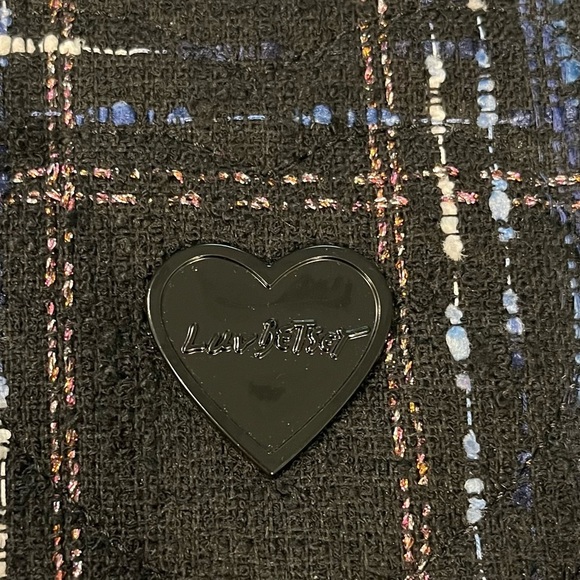 BETSEY JOHNSON Luv Betsey Tweed Boucle Heart Cross Body Mini Bag Purse - Picture 3 of 10